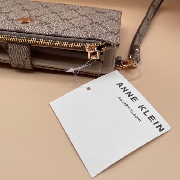 Anne Klein Logo Wristlet, Sesame Color, Full-Sized Wallet NWT - Picture 9 of 14